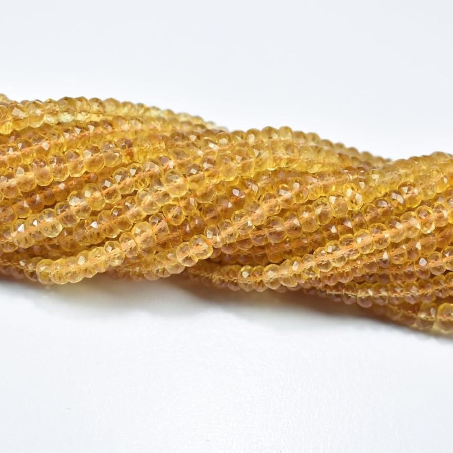 Perles de citrine naturelle facettées pour fabriquer vos bracelets d'été
