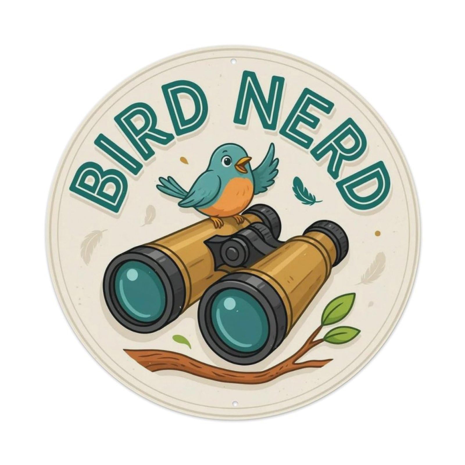 Bird Nerd Metal Tin Sign Plaque
