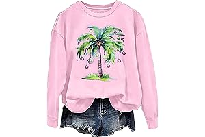 Christmas Palm Tree Sweatshirt: Festive Holiday Attire
