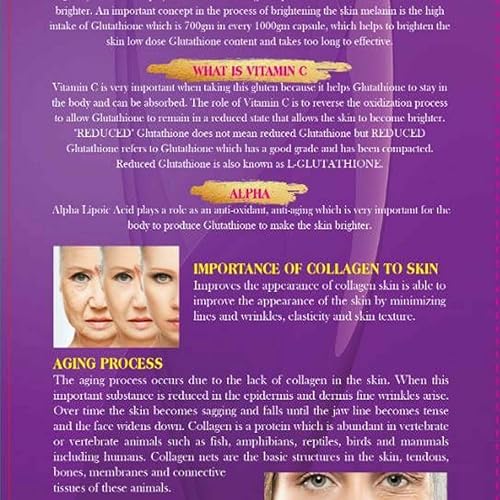 Miniatura 4 de GLUTA White Sparkle L-GLUTATHIONE Plus Best 2X Suplemento Blanqueador de Piel 750G