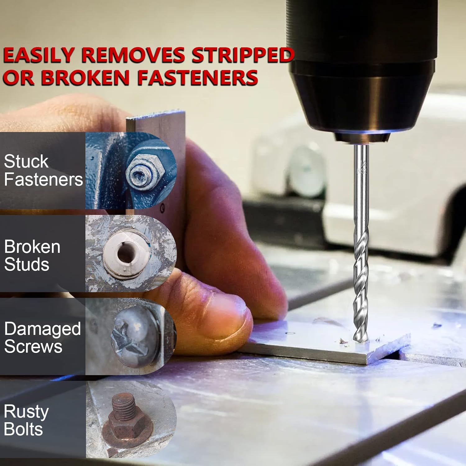 26-Piece Screw Extractors and Drill Bit Set & 5-Piece 1/2" Drive Torque Limiting Extension Bar Set