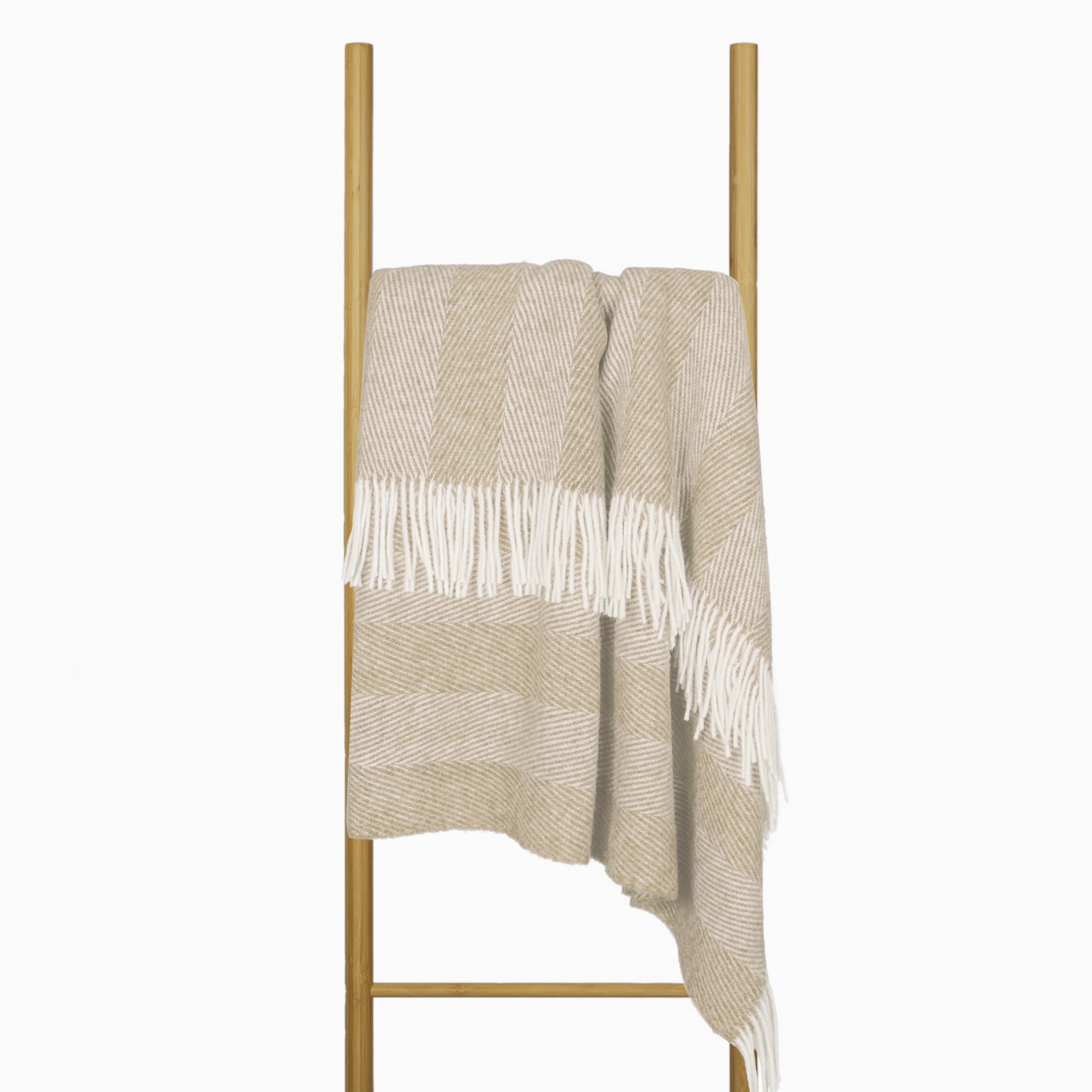 Wool Blanket 140 x 200 cm, 100% Pure New Zealand, Soft Wool Plaid for Bed and Sofa, Elegant Bedspread with Fringes – Nostra Zealandia Wool Blanket Large