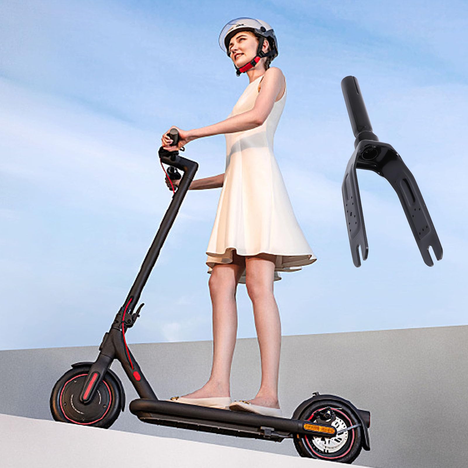 BOROCO Trottinette électrique Fourche Avant,Scooter Electrique En Alliage Aluminium,Accessoire Pour Trotinette Electrique Xiaomi Mijia M365 (33x8x5.5cm