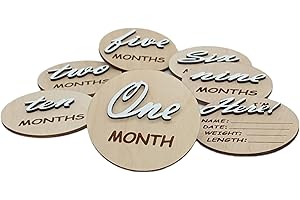 Baby Monthly Milestone Wooden Discs