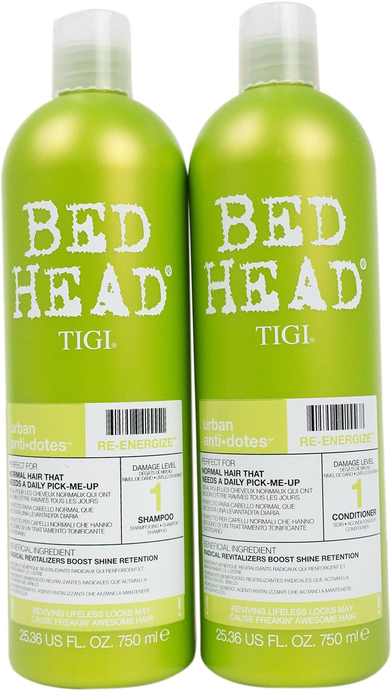 TIGI Bed Head For Men 'Clean It Up' Shampoo & Conditioner Doppelpack – Je 750 Ml, Mit Ginseng & Minze