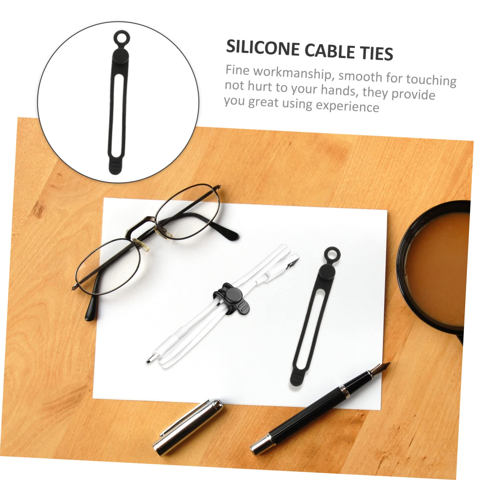 Angoily 80stücke Teiliges Silikon Kabel Organizer Für Kabelmanagement Flexible Kabelbinder Zur Aufbewahrung Von Datenkabeln Für Zuhause Büro Und Garage