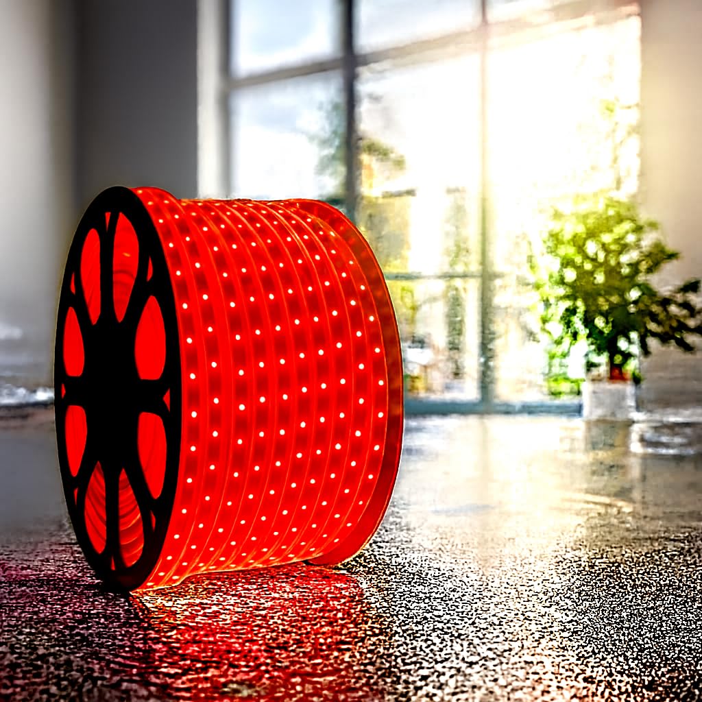V.E.S.P.A SMD LED Strip Lights Waterproof Lighting for Home Wall Decor & Interior Decoration | Perfect for Diwali Lighting | | Wedding | Events | Strip Lights | (RED, 5 Meter)