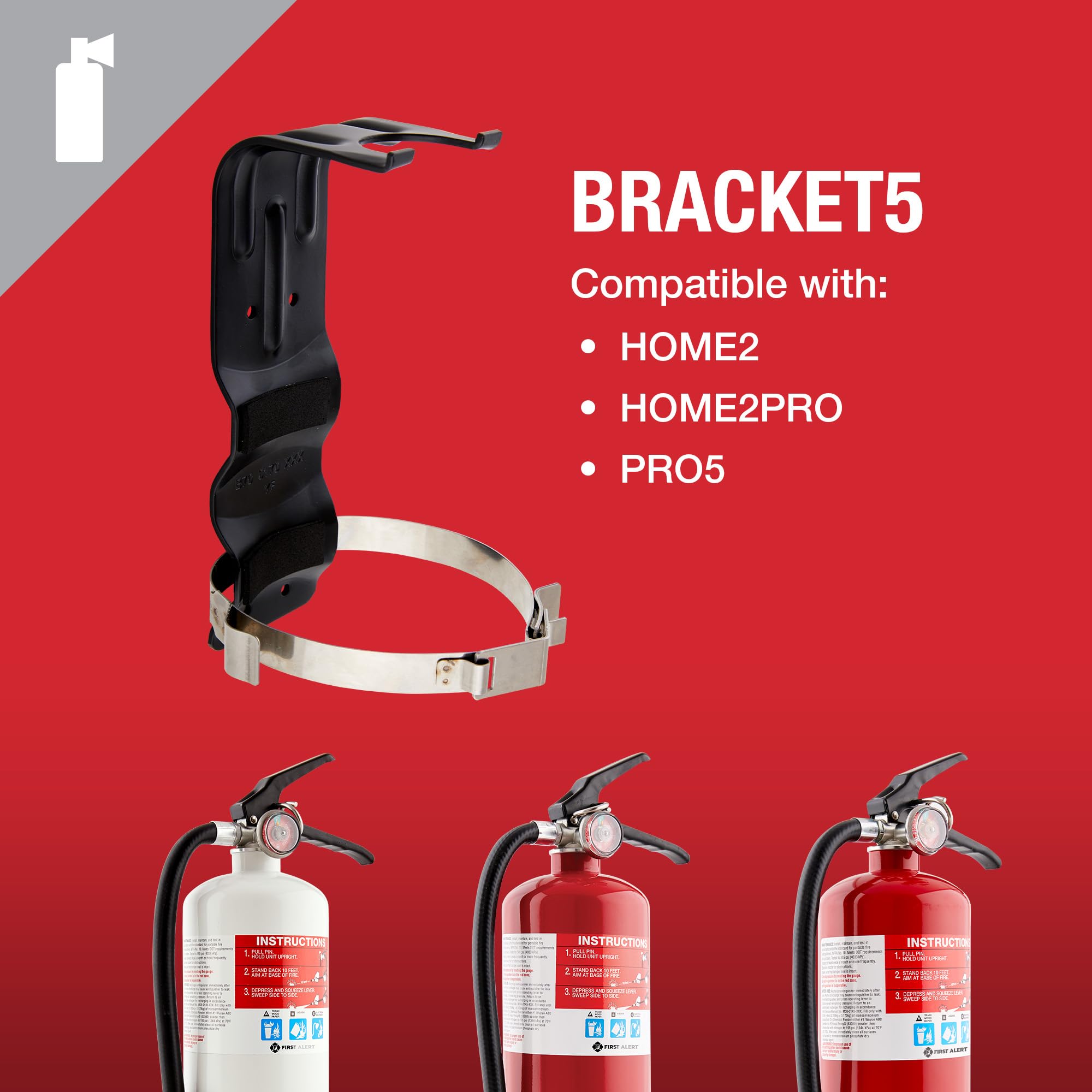 Marine FIRST ALERT Replacement Bracket, 5 Lb Fire Extinguisher