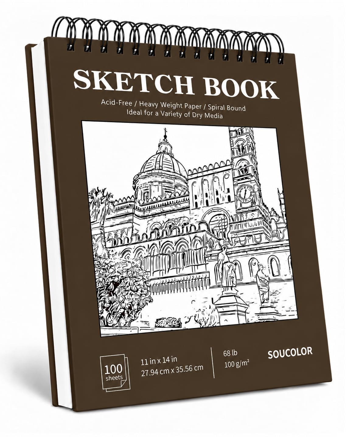 Soucolor Sketchbook - 100 Sheets for Artists -15