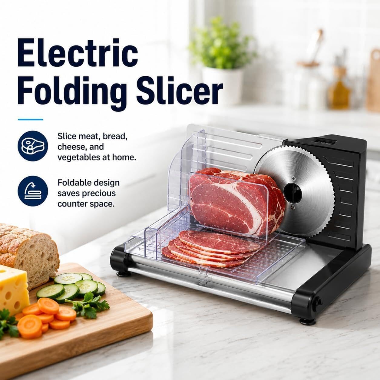 Cortadora Eléctrica Rebanadora de Alimentos 18 mm