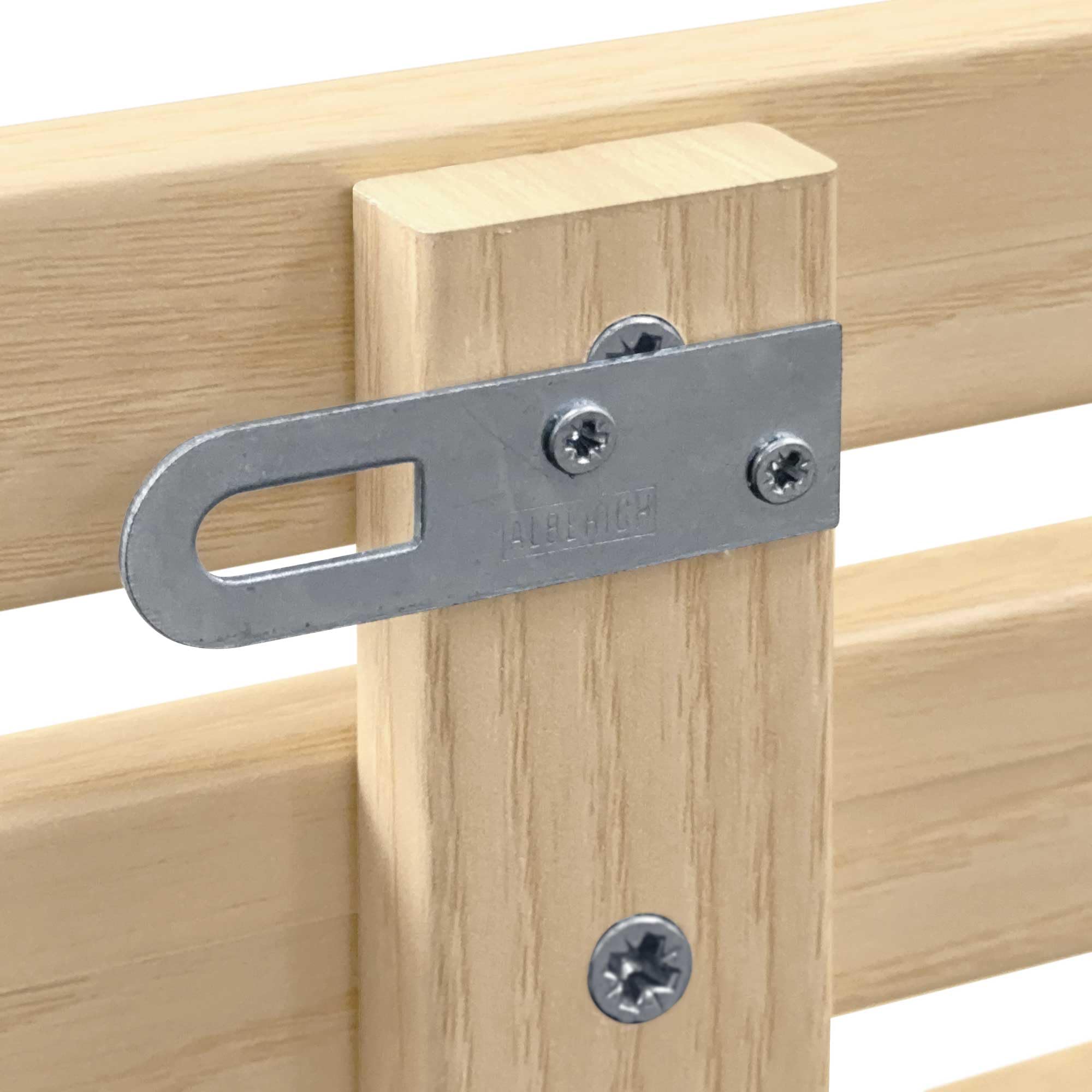 DHOME Cabecero de Madera reciclada DM con Patas Estilo Japonés Cama Palets Herrajes incluidos (160cm, Madera Natural)