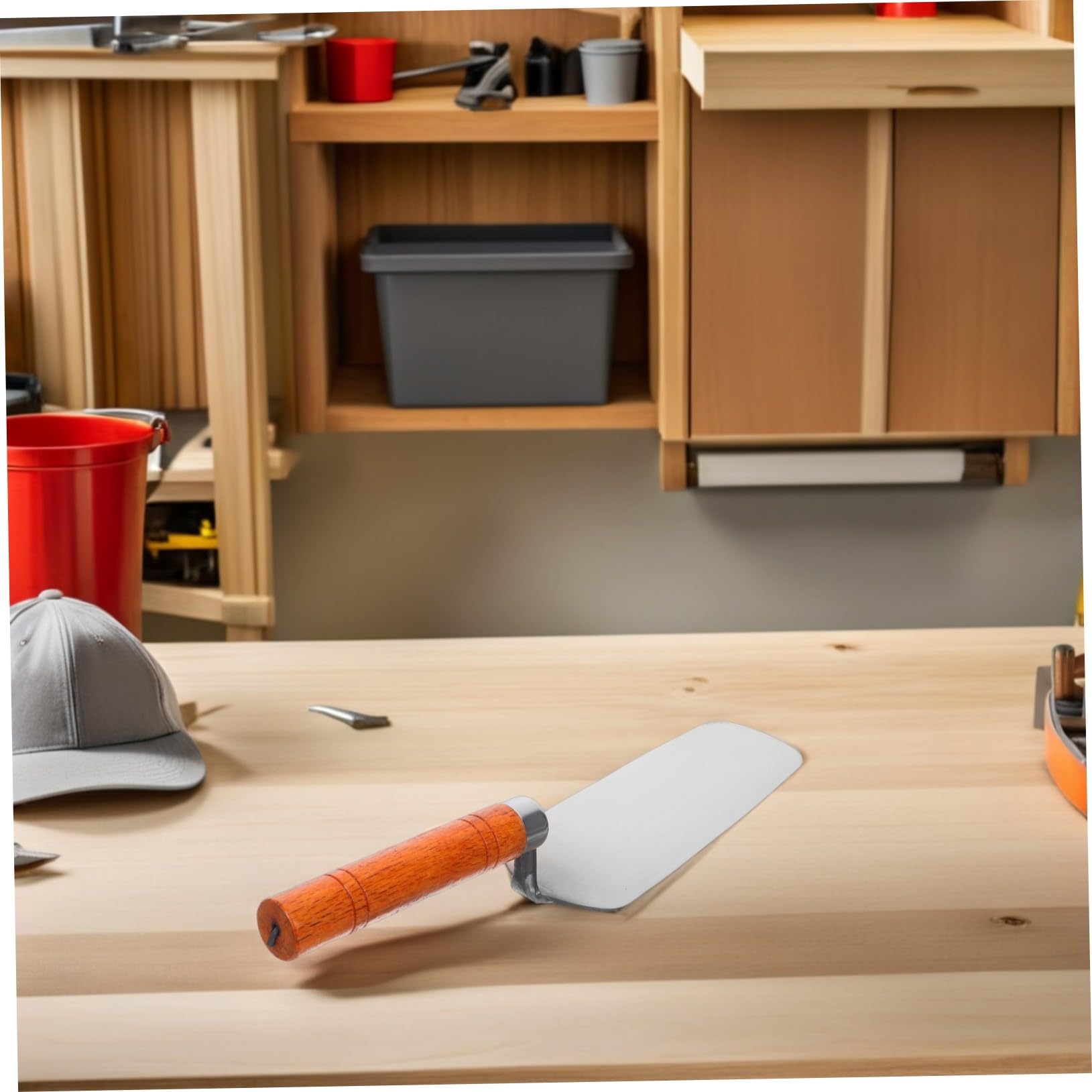 DOITOOL Cuchillo De Plano De Acero Inoxidable Herramienta De Albañilería Para Enlucir Paredes y Suelos De Llanas Para Cemento Interiores y Exteriores