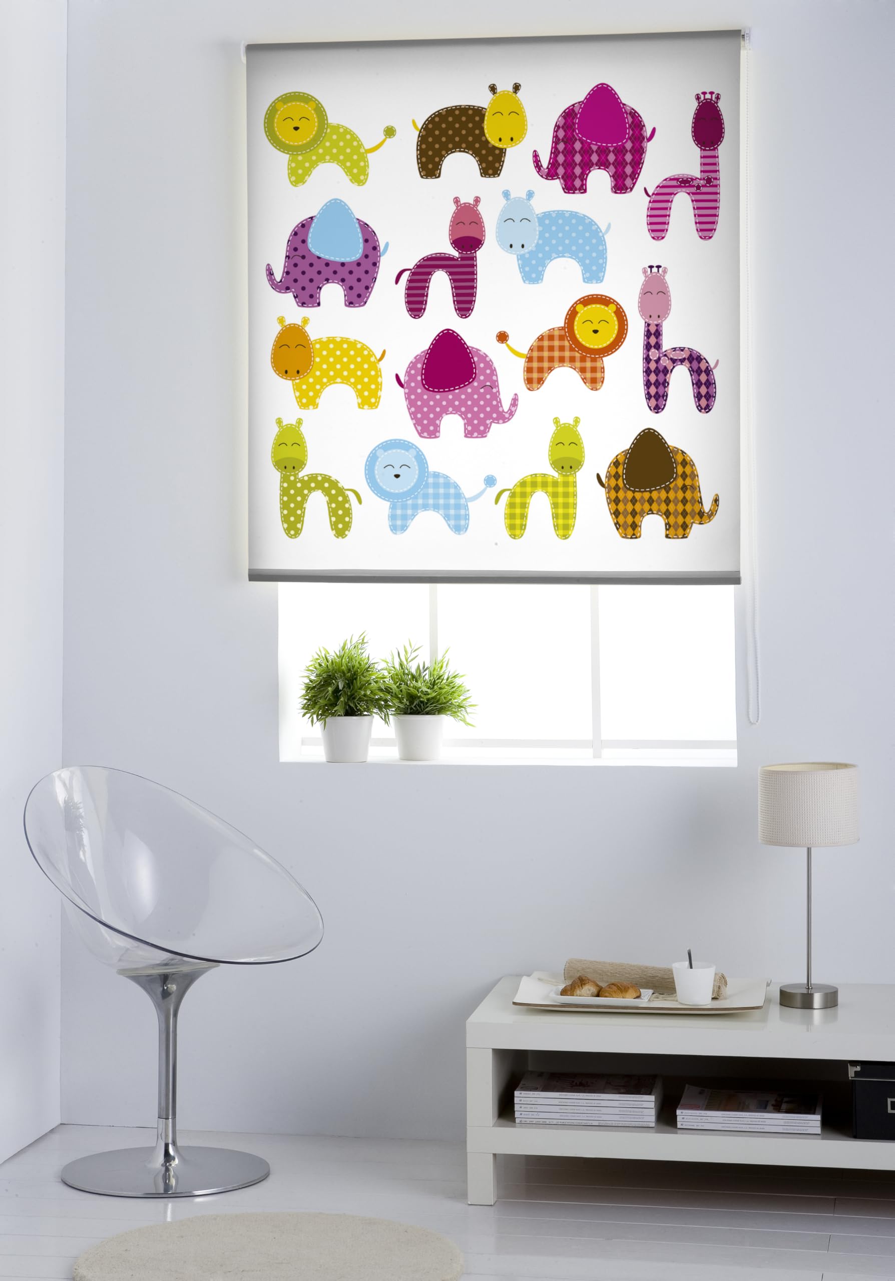 Estoralis | Infantiles | Estor Enrollable Diseño Moderno | Translúcido Estampado Digital | Modelo I-2052 | 110 x 180 cm (Ancho/Alto) Tamaño Tela 107 x 175 cm | Estores para Ventanas y Puertas