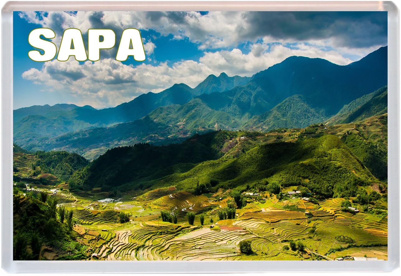 Baked Bean Store Multicolor Sapa - Vietnam - Jumbo Fridge Magnet 96 X 67Mm Bbsfhm1592