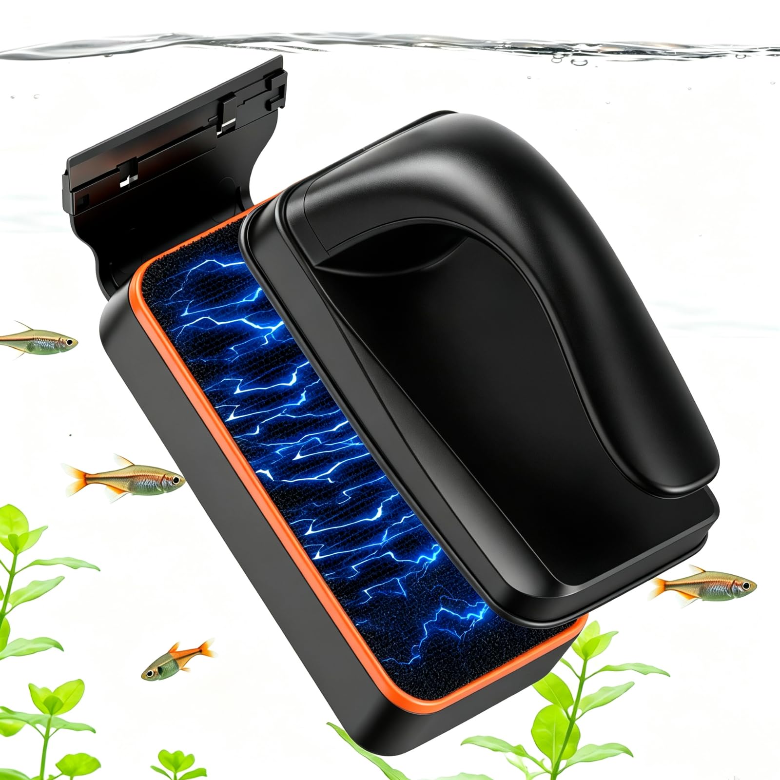 hygger Magnetic Aquarium Fish Tank Glass Cleaner with 2 Side Scraper