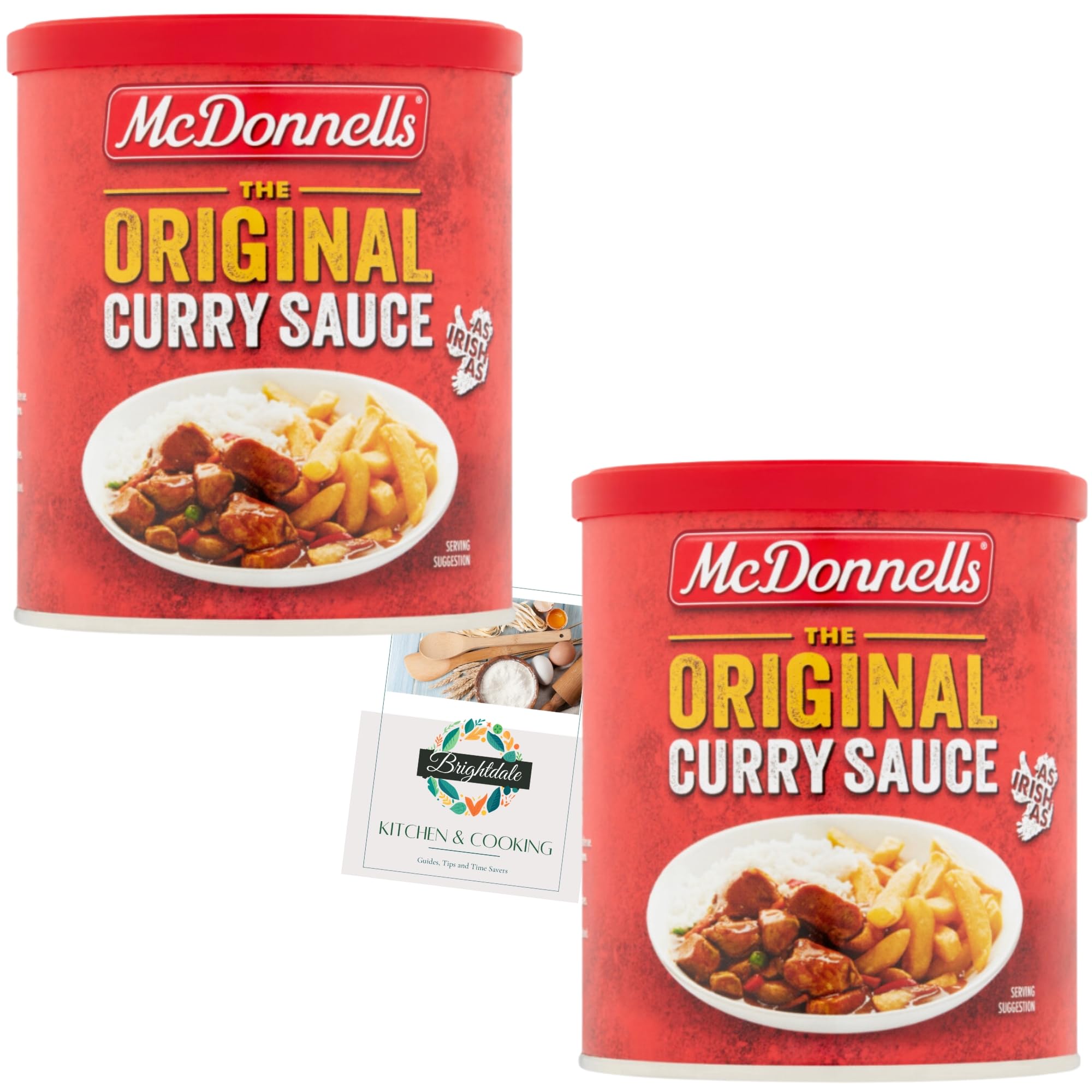 Chip Shop Curry Sauce Bundle with McDonnells Curry Sauce 250g 2 Pack + Brightdale Kitchen Booklet