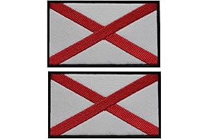 2-Pack Alabama Flag Embroidery Patch