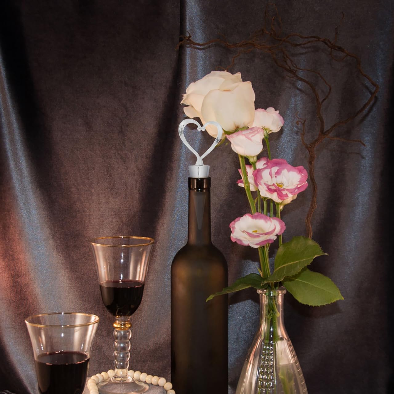 PRETYZOOM Lot De 3 Bouchon De Vin RéUtilisable En MéTal