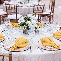 Vista 5 de MCEAST Juego de 8 servilletas de tela de satén y servilleteros, servilletas de tela suave y servilleteros para bodas, cenas de cumpleaños, reuniones