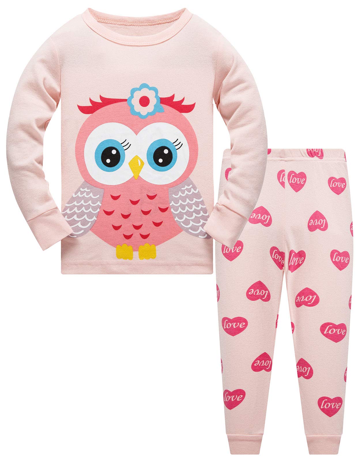 Girls Christmas Pyjamas Set Toddler Clothes Sleepwear Animal Printed Nightwear Winter Long Sleeve PJs 2 Piece Outfit Xmas Gift for Kids — view 15