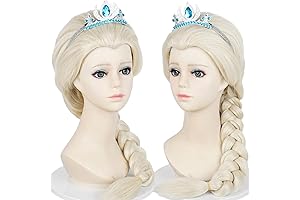 Elsa Wig for Kids 3-5, Long Platinum Blonde Braided Braid Princess Elsa...