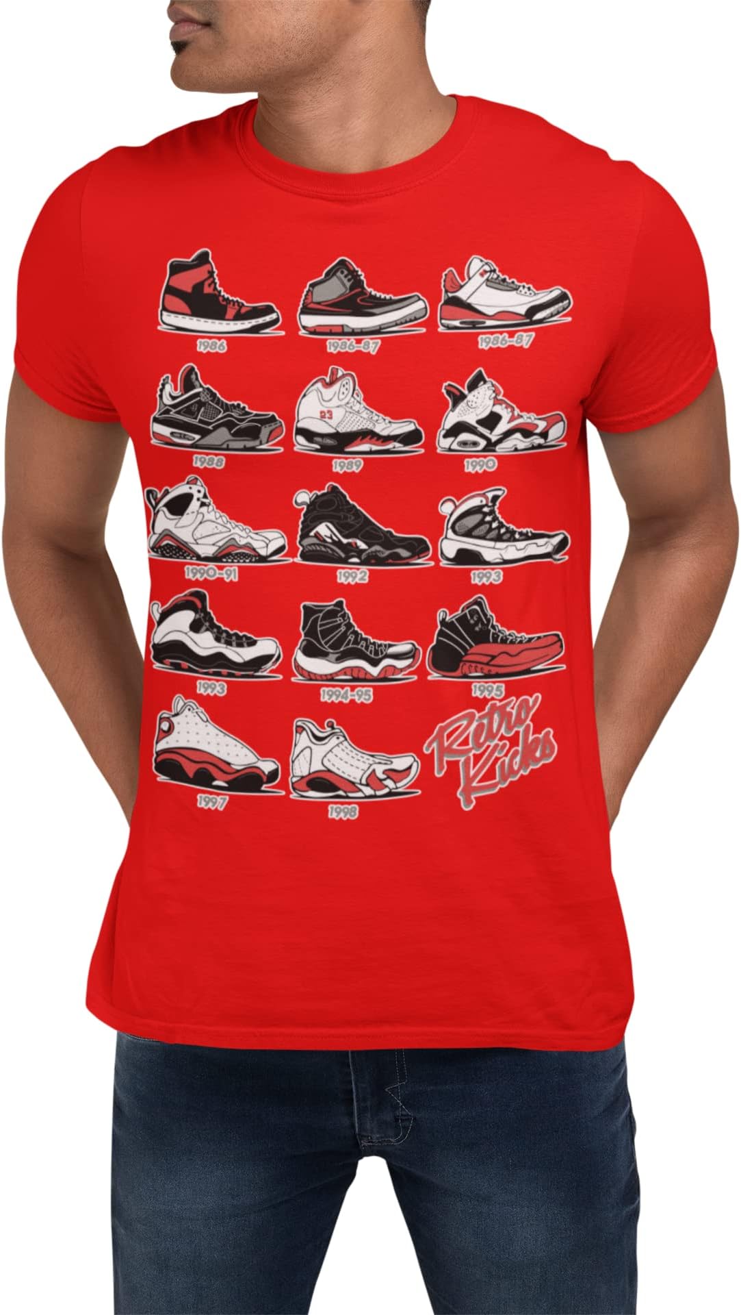 House Of TeesJordan Retro Sneakers University Blue Image T Shirt to Match, Tee to Match Jordans 1 2 3 4 5 6 11 12 13