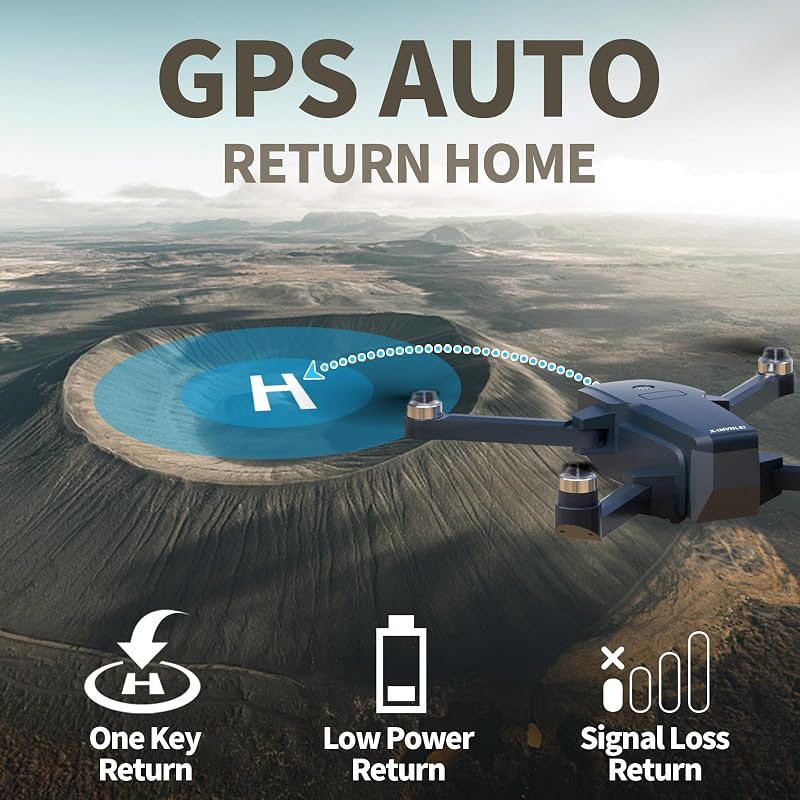 X-IMVNLEI X5 GPS Drón 4K Kamerával, 38 Perc Repülési Idő, 5G WiFi, Összecsukható, Követő Mód, Kefementes Motor, Szélálló, Automatikus Vissza