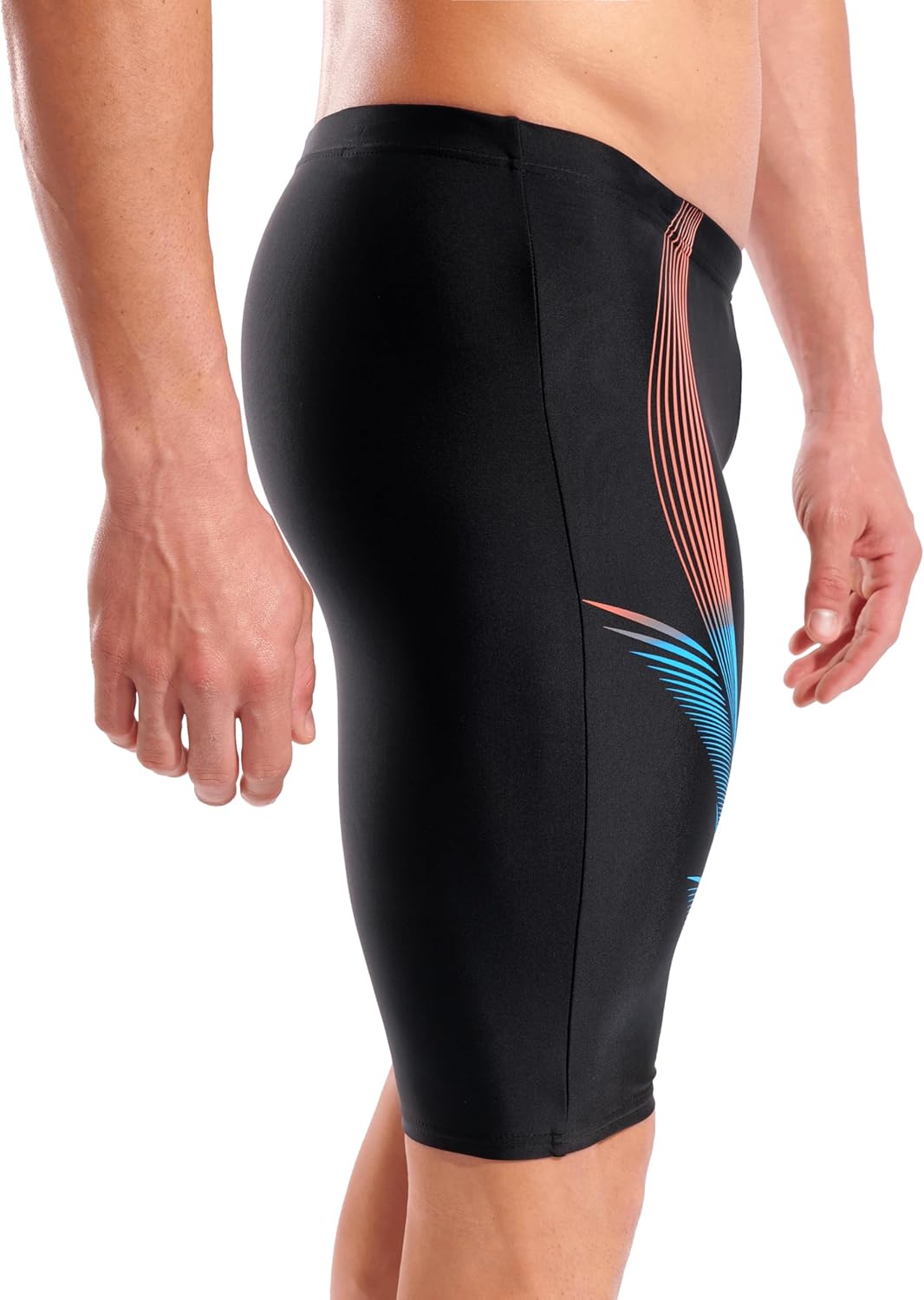 Arena Men's Arena Feel Men's Blast Swim Jammer Knee-Length Swimsuit Sports Pool Bathing Suit