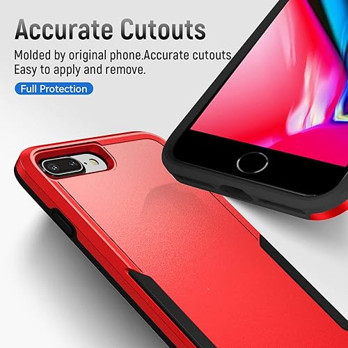 Miniatura 8 de Funda para iPhone 8 Plus, iPhone 7 Plus, con protector de pantalla HD, probada contra caídas de grado militar, funda protectora resistente a prueba