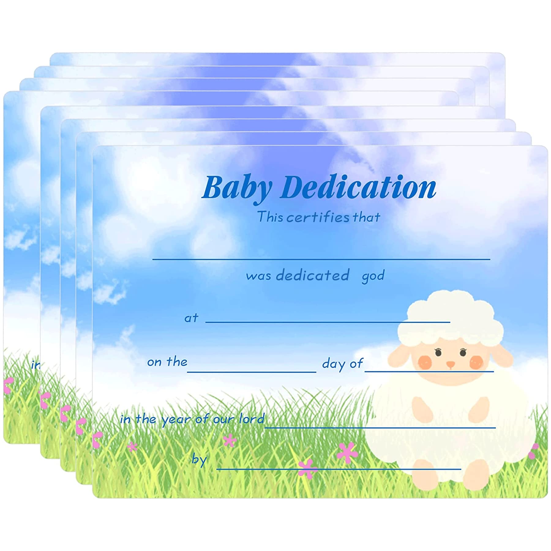 Buy Certificate Baby Dedication Card 8.5 x 11 Inch Baby Dedication