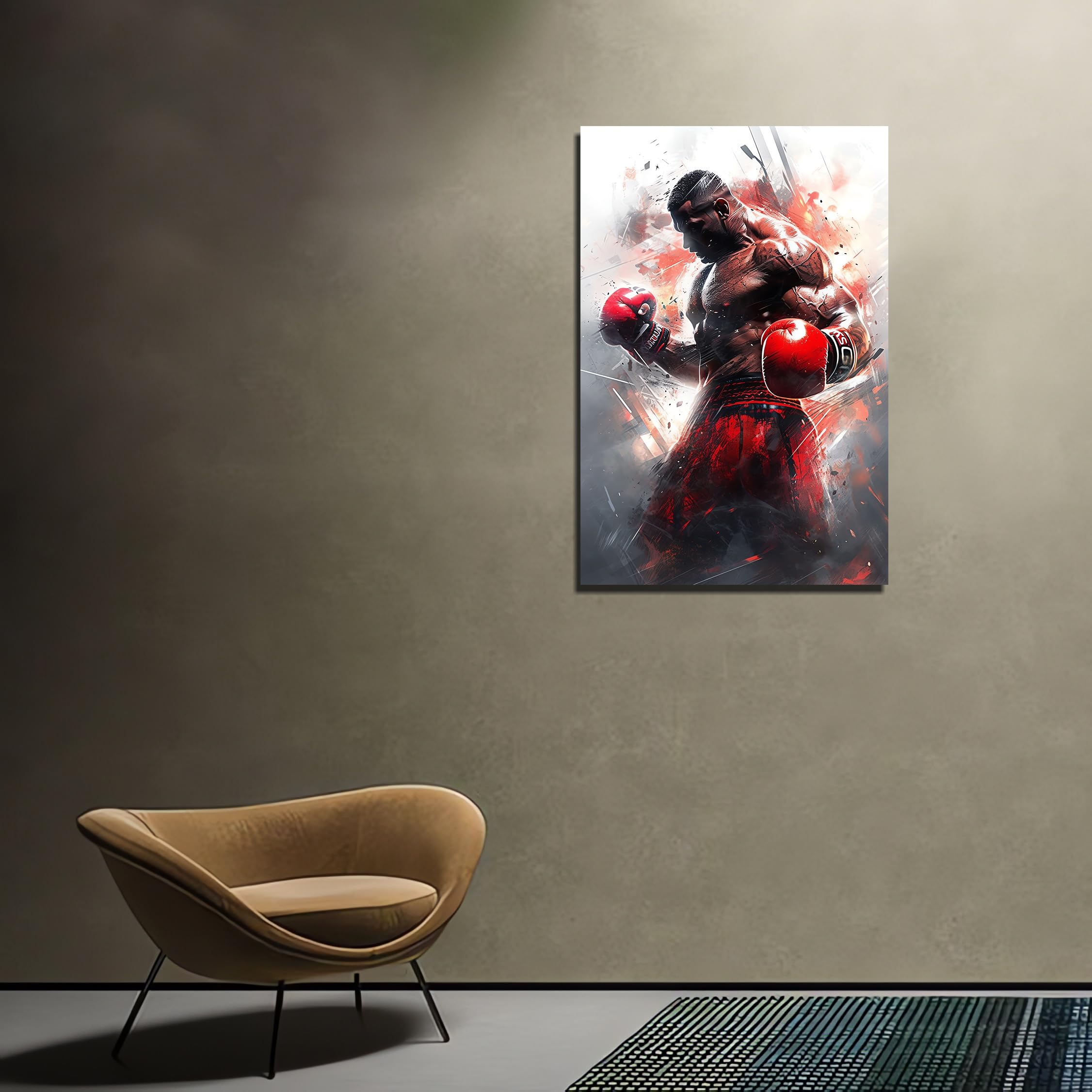 Boxing Poster, Inspirational Boxing Art Canvas Painting, Boxing
