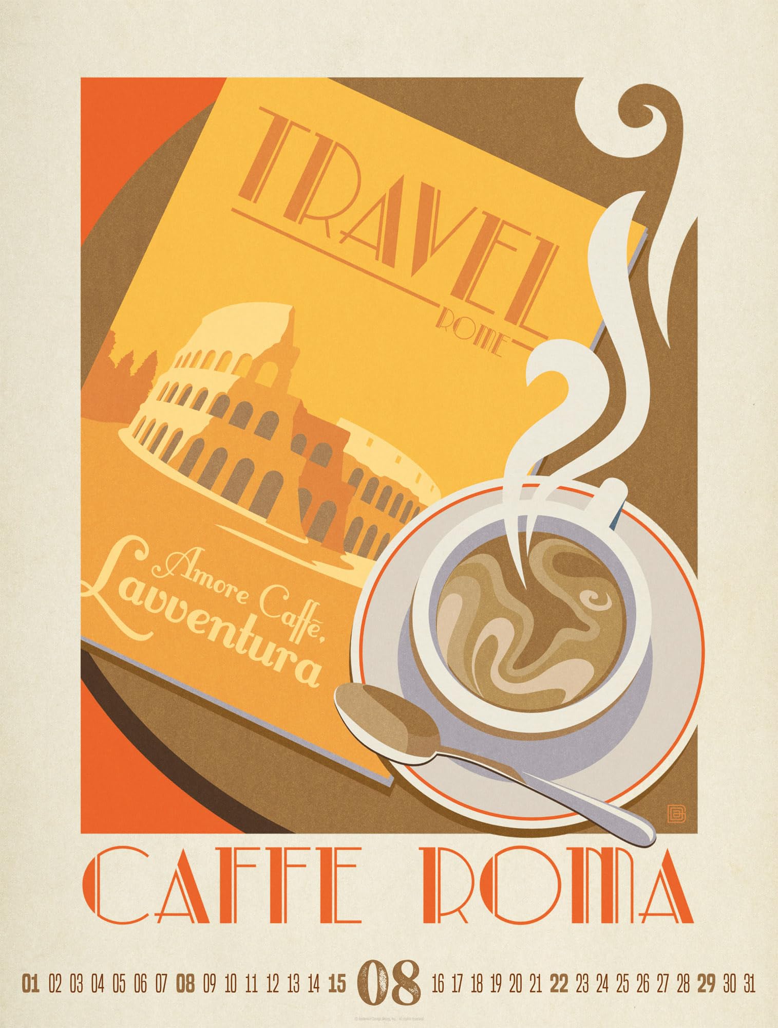 Coffee Time Kaffee-Plakate-Kalender 2027: Geschmackvoller Retro-Kalender im großen Hochformat (50x66 cm) | Illustrationen für Kaffee-Fans