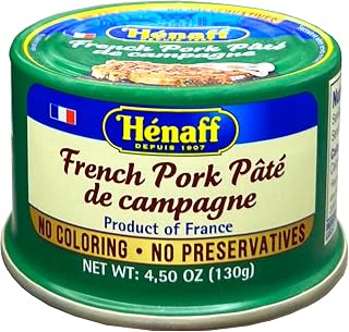 Hénaff French Pork Pâté de Campagne - Authentic Rustic Country Pâté 130g Charcuterie Essential