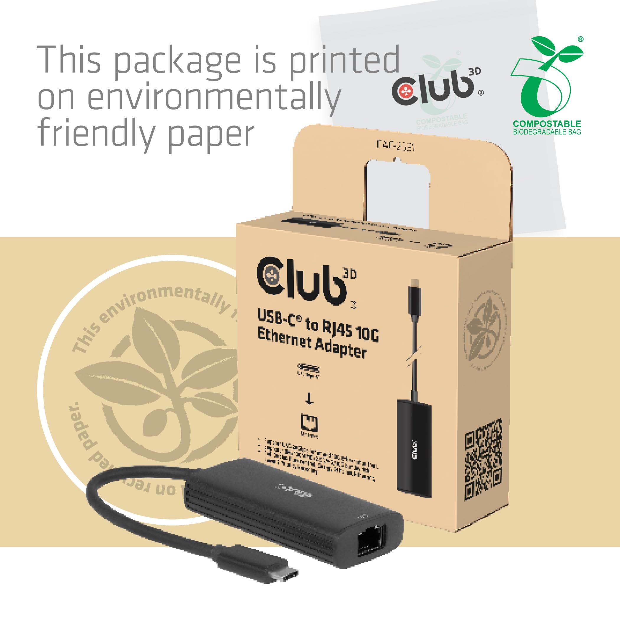 Club3D CAC-2531 USB-C® a RJ45 10G adattatore Ethernet