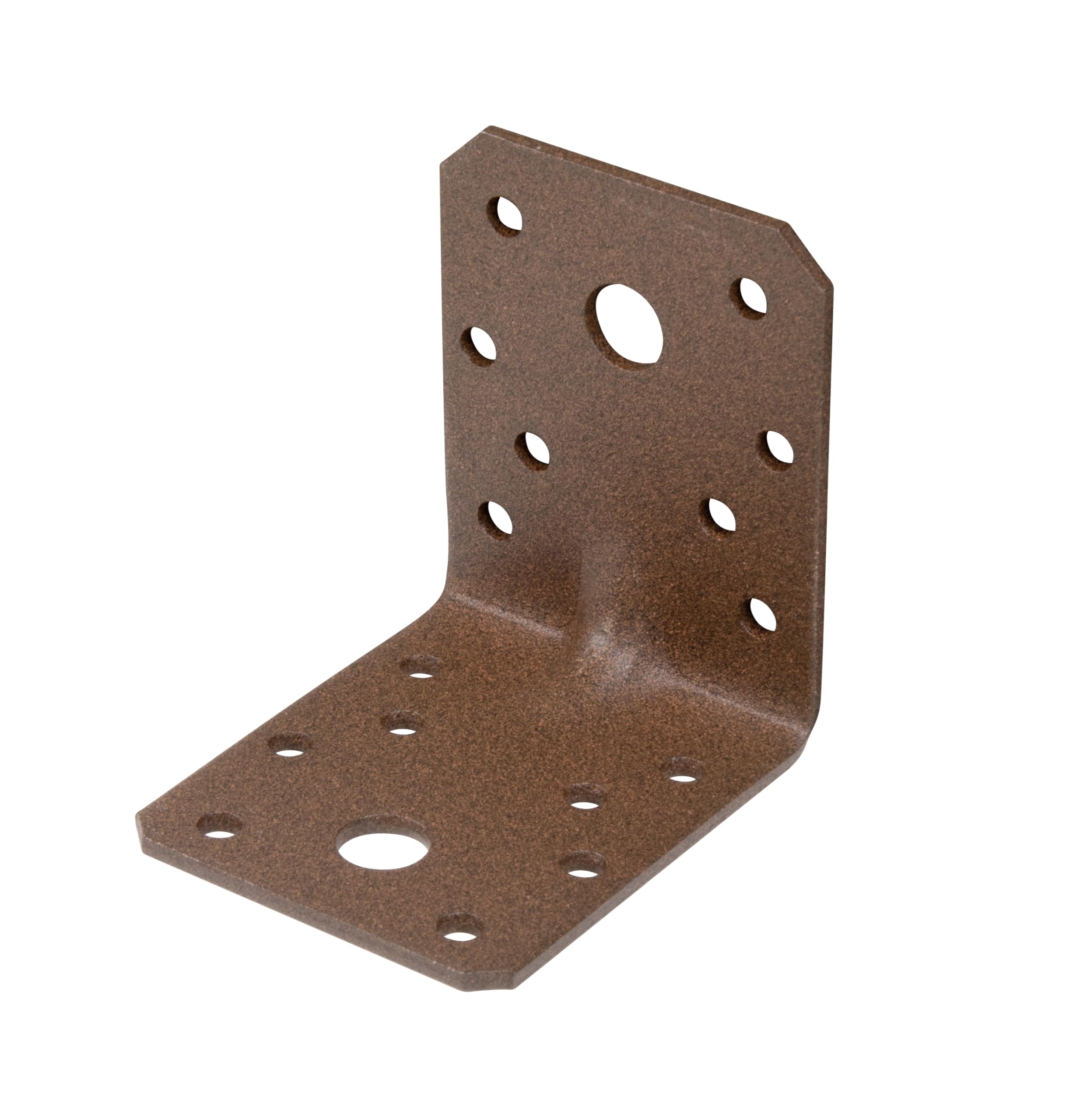 Alberts 822446 DURAVIS® Schwerlast-Winkelverbinder mit Sicke | rostbraun duplexbeschichtet | Größe 70 x 70 x 55 mm | 50er Set