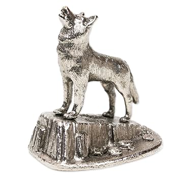 Amazon | 狼（遠吠え） オーナメント イギリス製 アニマル