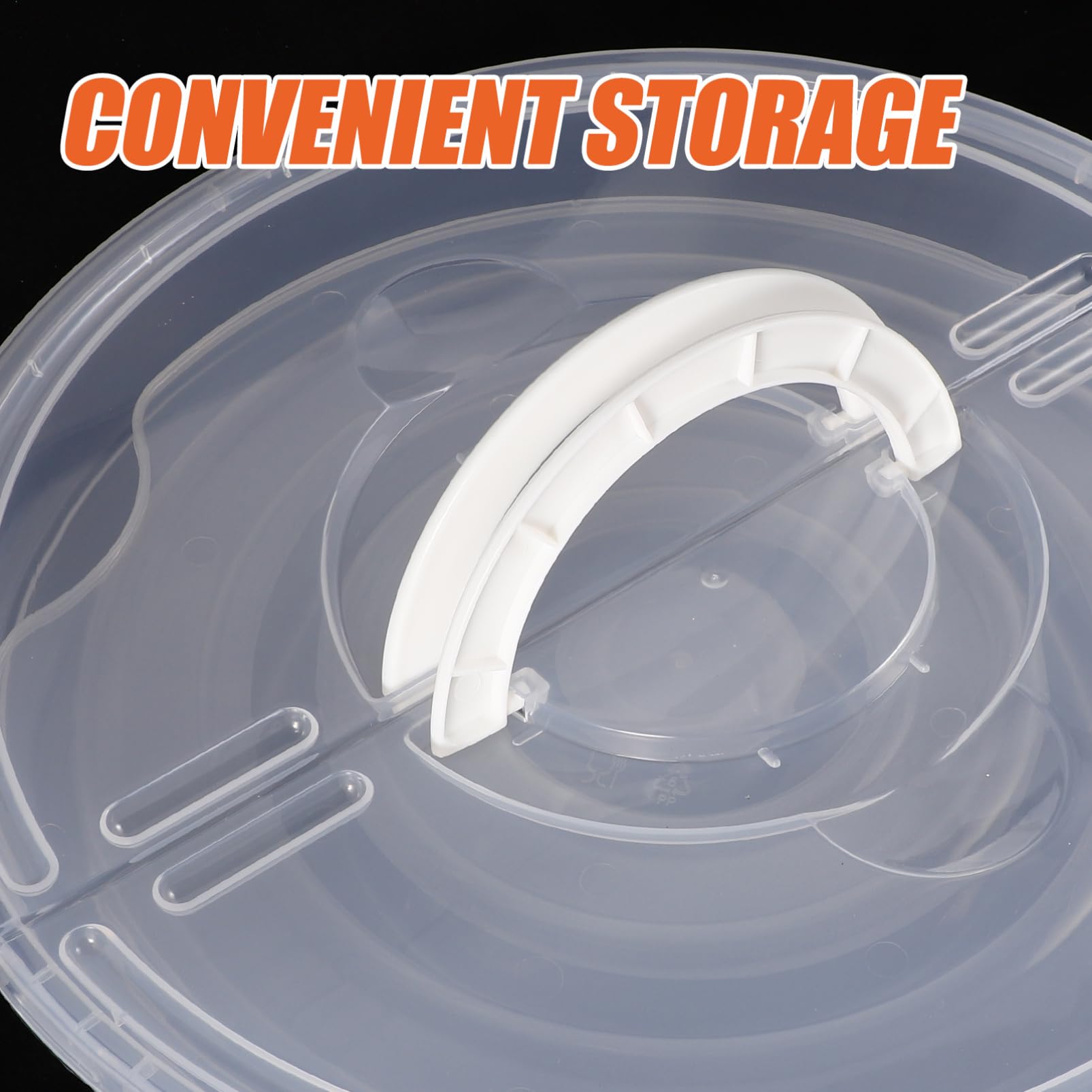 Amosfun 2 Transparente Vorratsdosen Aus Kunststoff Mit Deckel Stapelbar Mikrowellen Und Spülmaschinengeeignet Frischhaltebox Für Kuchen Pizza Gebäck Kühlschrank Geeignet