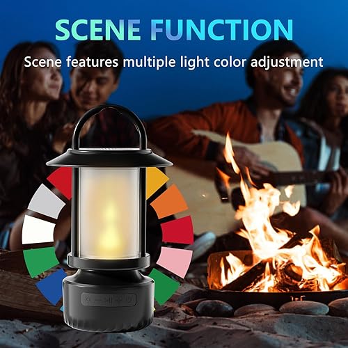 Miniatura 2 de Altavoz Bluetooth para exteriores, linterna de campamento, altavoz de luz impermeable para camping, luz nocturna que se puede utilizar para la