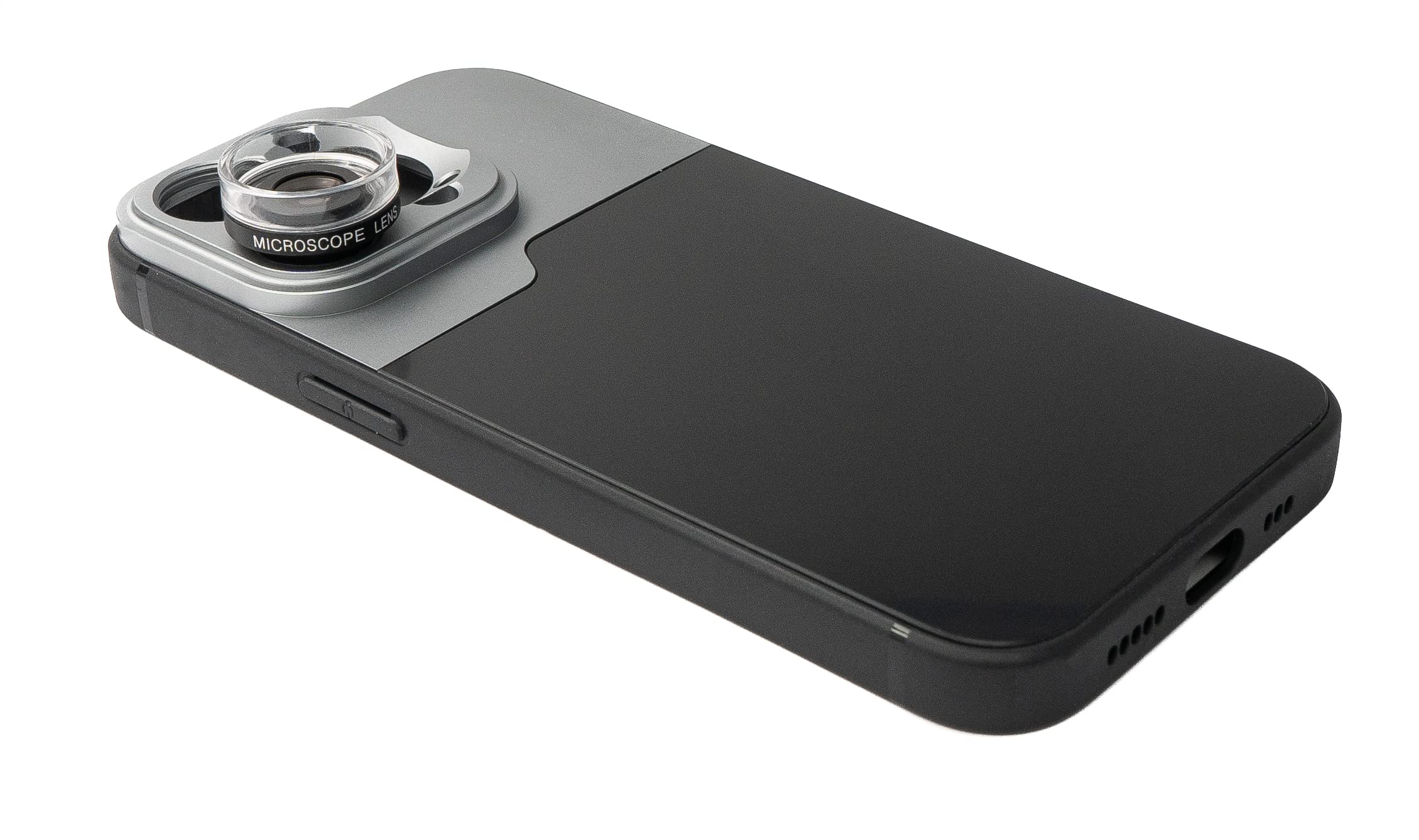 SYSTEM-S Lente Macro 2.8X HD Filtro con Funda en Negro para iPhone 13 Pro