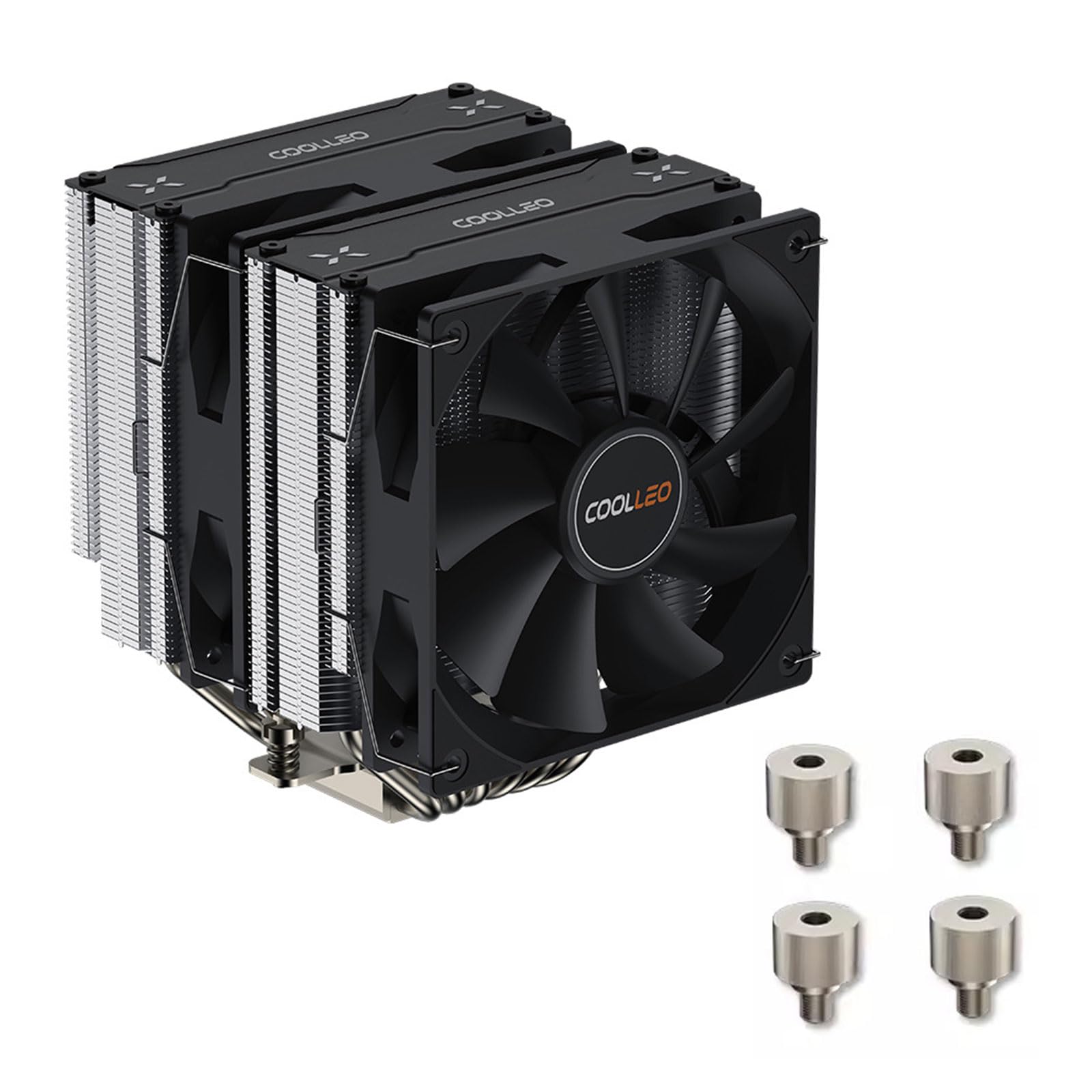 Leiser Gehäuselüfter mit Kupferrohren für effektive Kühlung des LGA1200 1700 115X Gehäuses 6 Heatpipes Luftgekühlter Kühler Leiser Lüfter