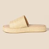 Amazon Essentials Women's Slide Flatform Sandals, Natural Raffia, 8 UK - 5