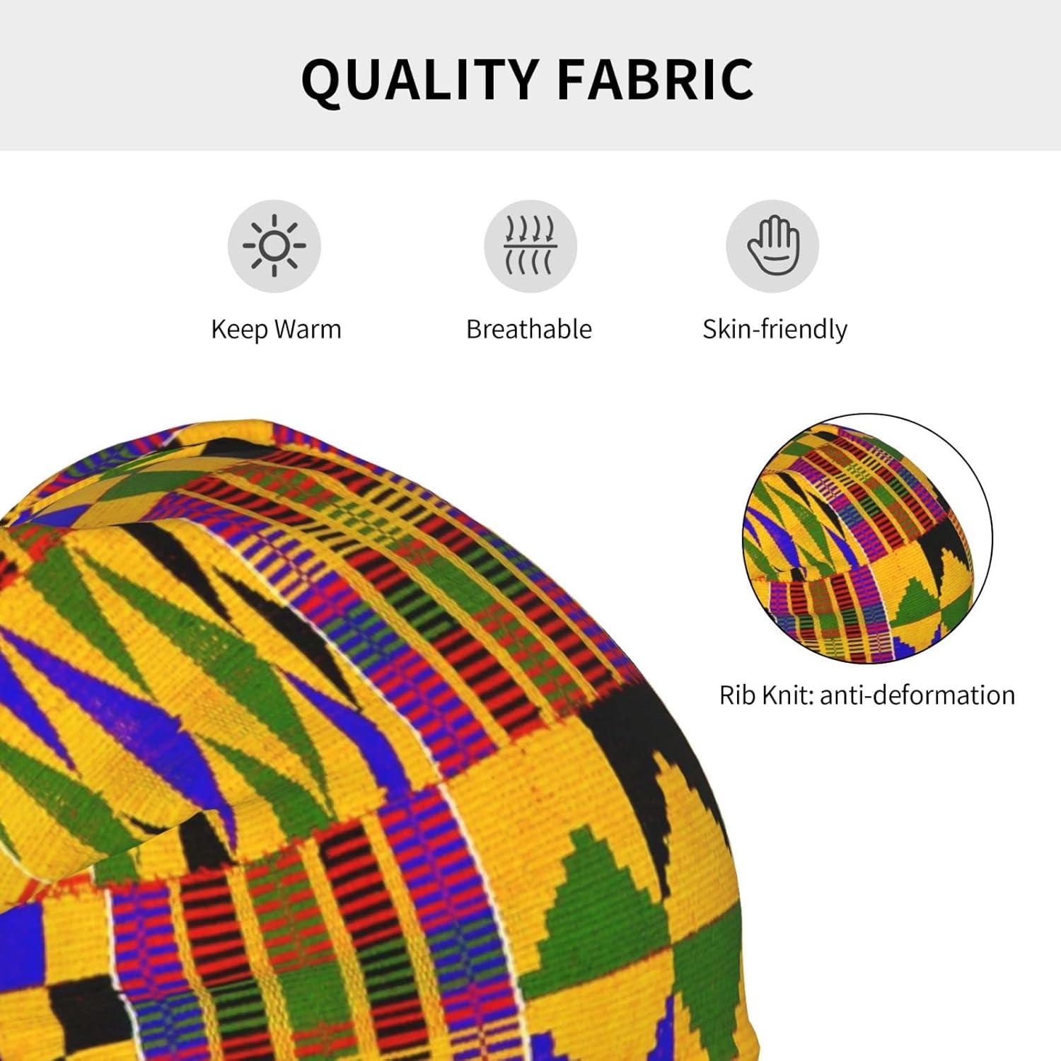 African Slouchy Beanie Cap Winter Hats Casual Knit Beanie Skull Cap for Men and Women - Image 7