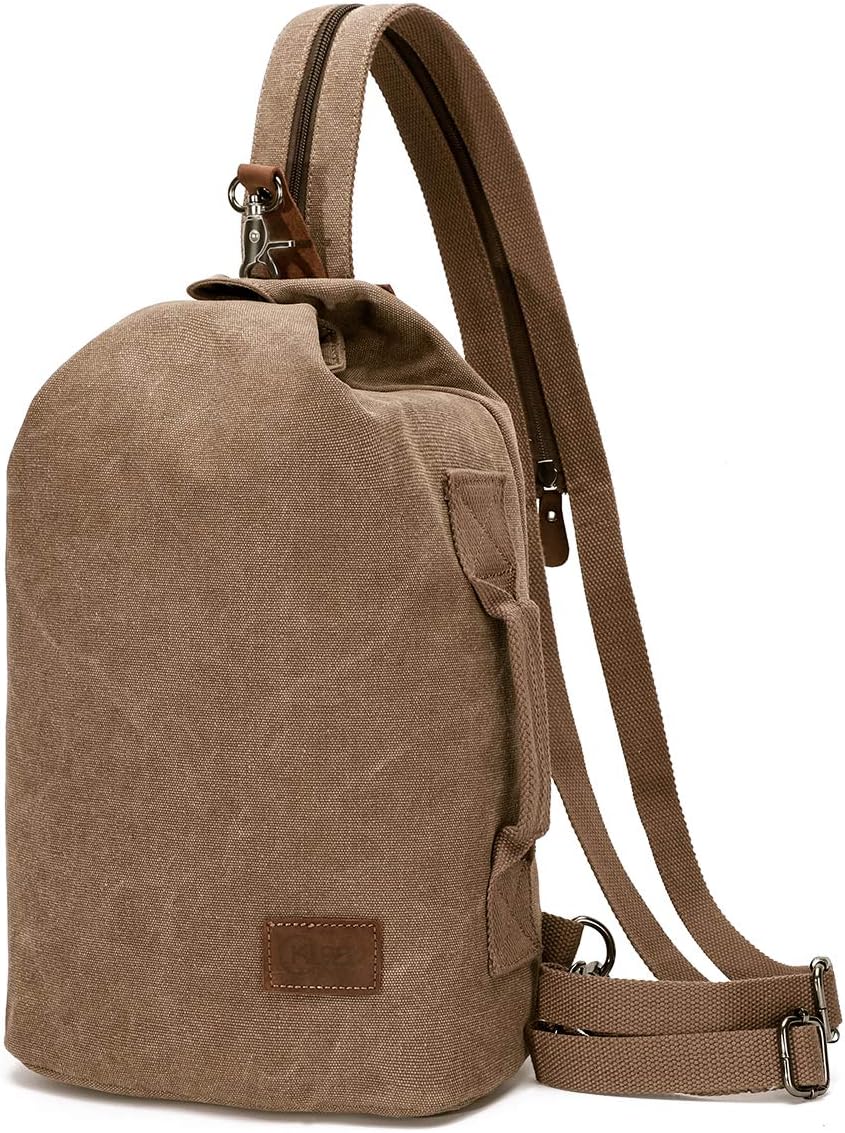 Backpack Sling Bag Kanvas Black Canvas Leather Sling Backpack