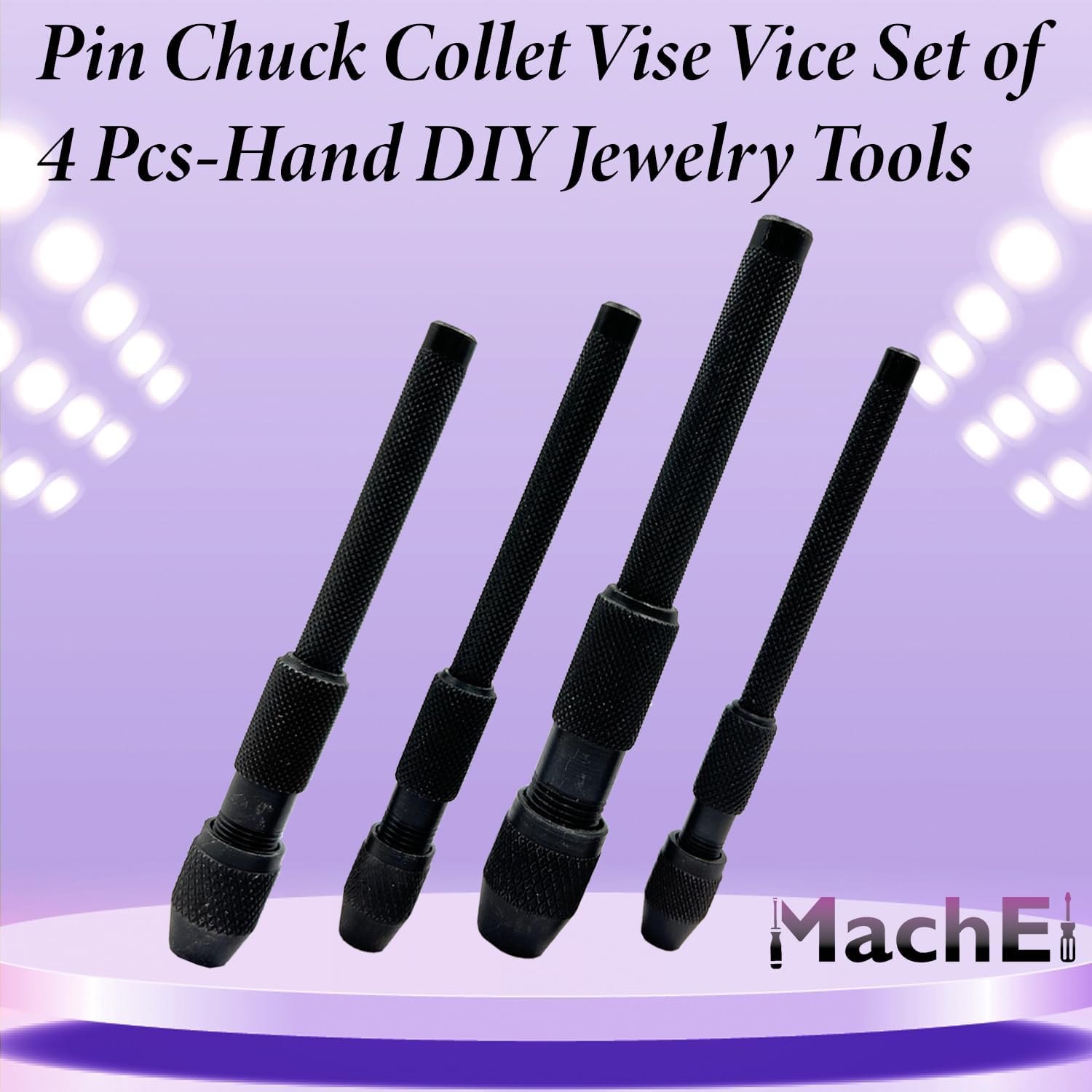 MachEl Set of 4 Pcs Pin Chuck Collet Vise Vice for Hand DIY Jewelry Tools, HD-J-4S