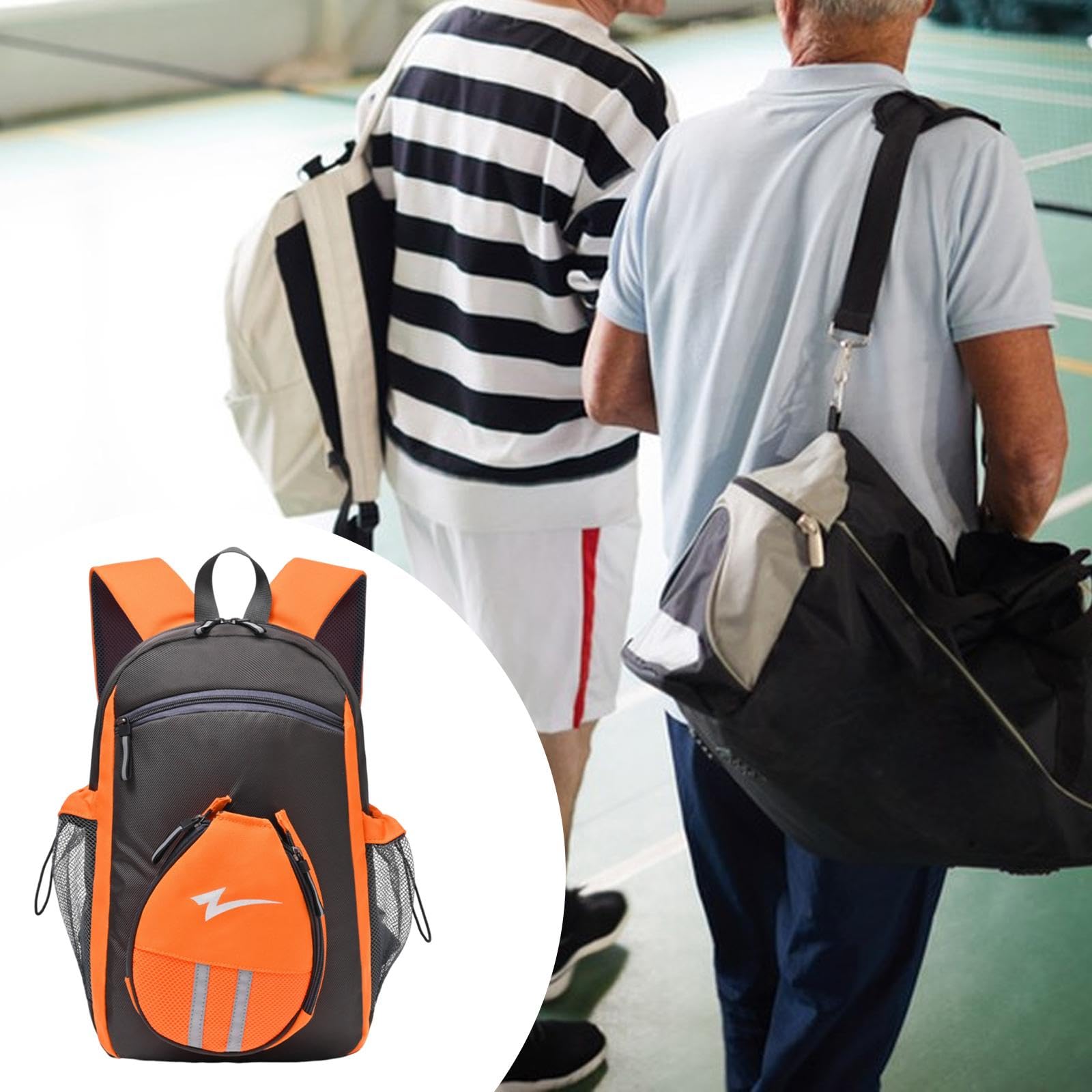 Amagogo Tennisrucksack Tischtennis Rucksack Schlägertasche Schuhfach Outdoor Sport Tasche Aus Leichtem Nylon mit Gepolsterten Trägern für Training Reise