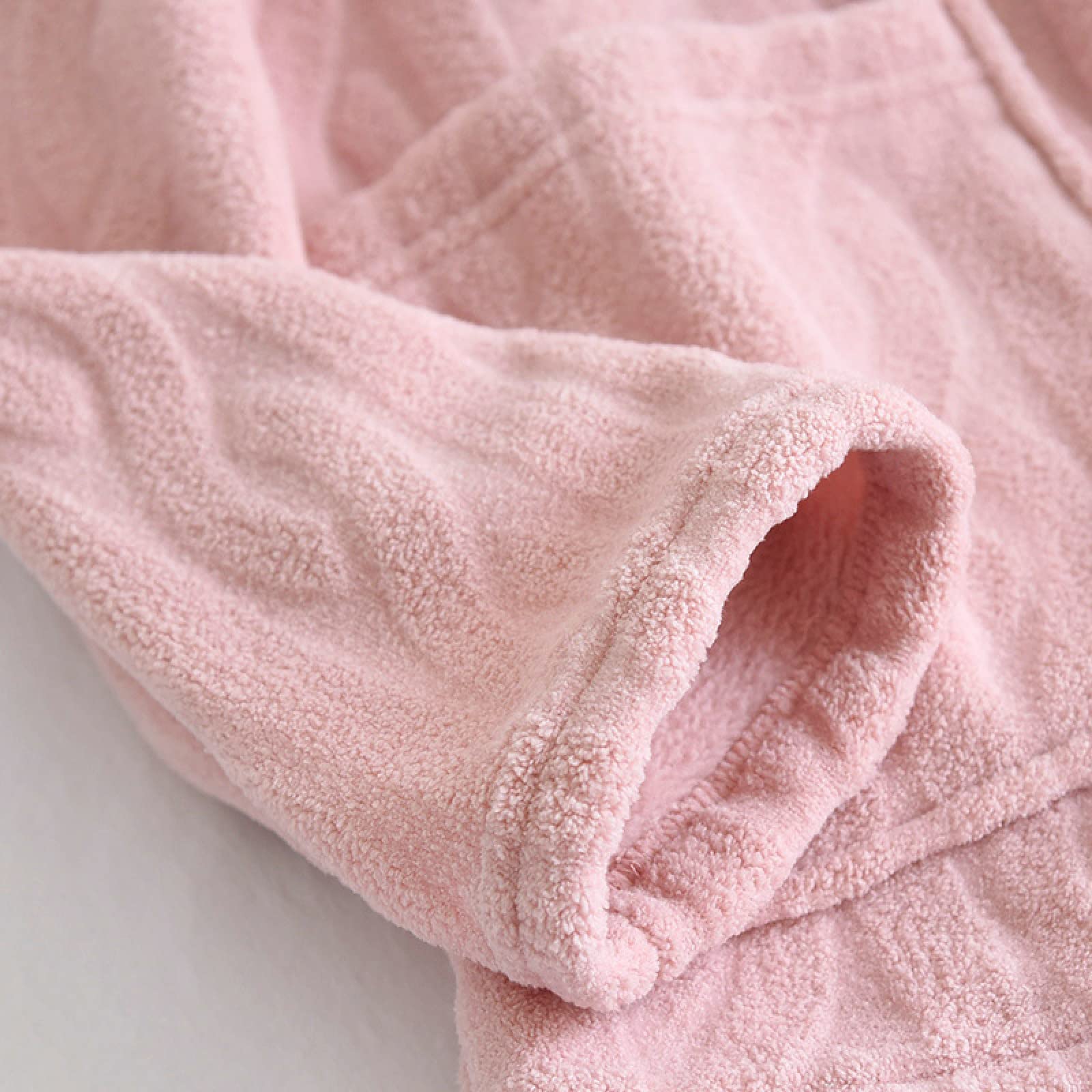 Set Pigiama in Pile Donna -Winter Thicken Coppia Flanella Pigiama Set V-Scollo Cardigan Home Abbigliamento Manica Lunga Pigiama con Tasca Moda Loungewear