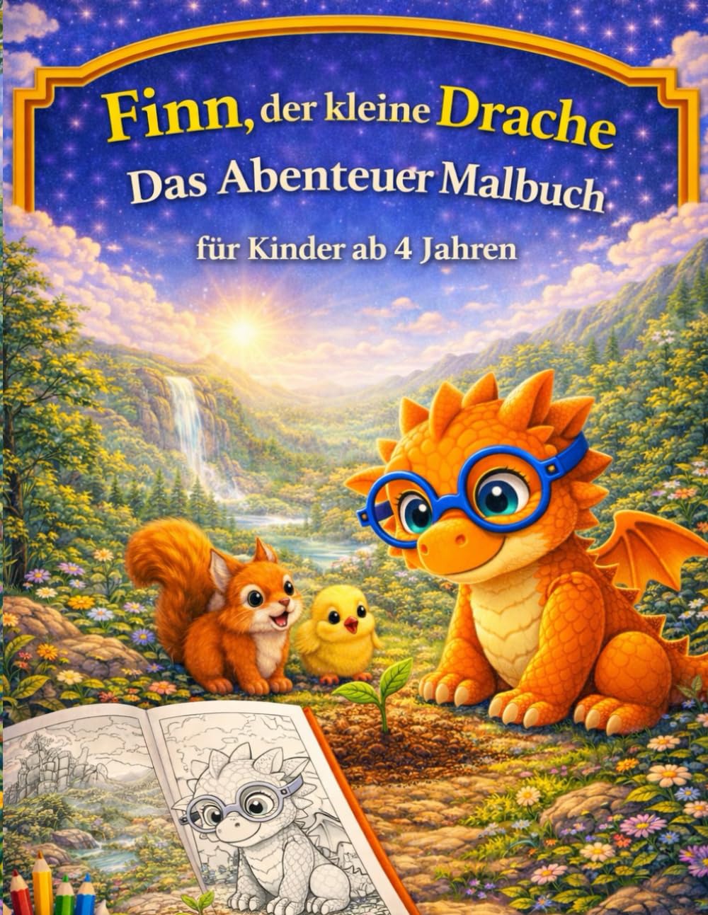 Finn, der kleine Drache das Abenteuer Malbuch: Für Kinder ab 4 Jahren