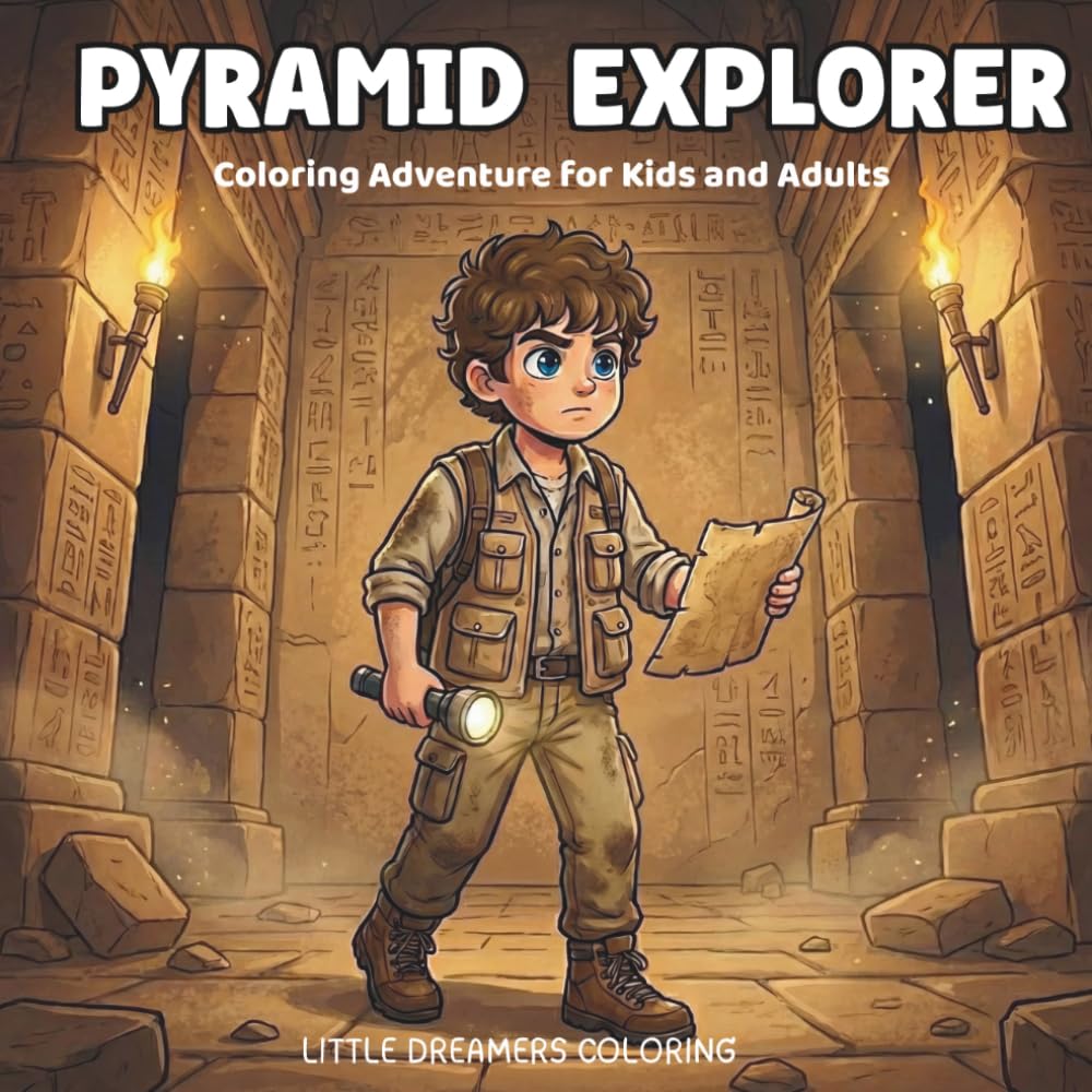 Pyramid Explorer: An Ancient Egypt Coloring Adventure for Kids and Adults