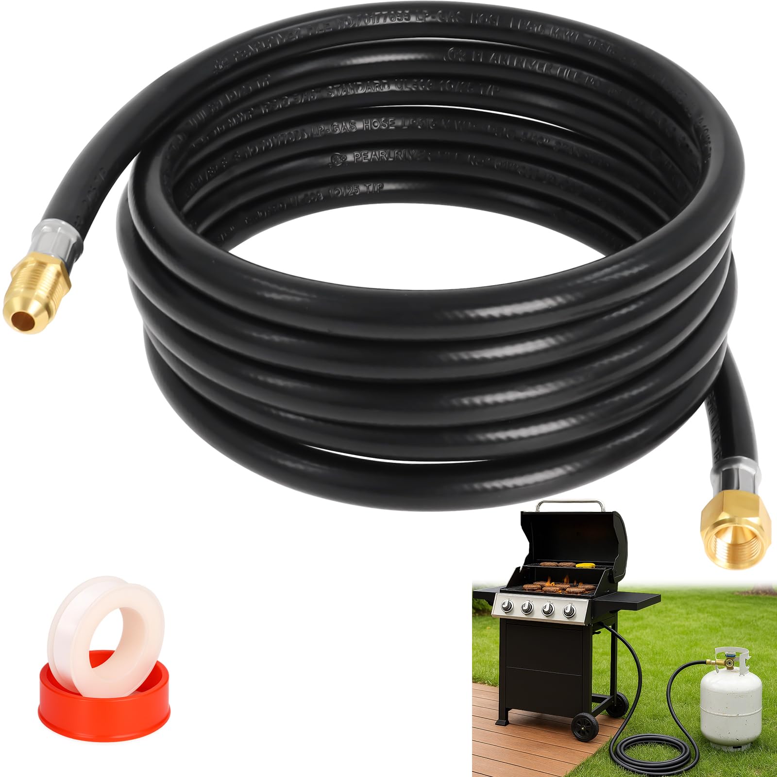Wadoy 3/8 Propane Extension Hose 12FT