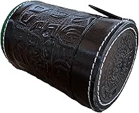 Vista 5 de marquez Juego de dados de póquer de copa con forro de cuero (cubilete)... Negro